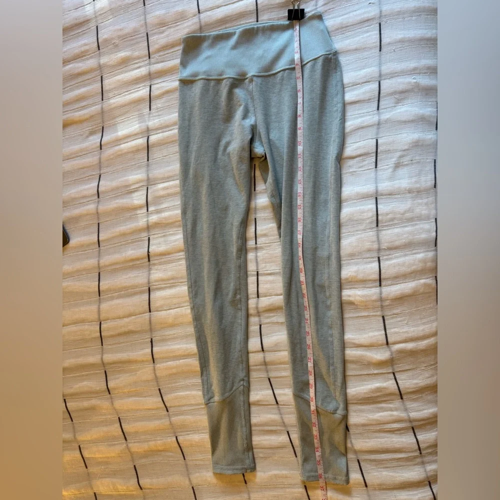 Alo Yoga High-Waist Alosoft Lounge Legging - Powder Blue/Grey Heather Small